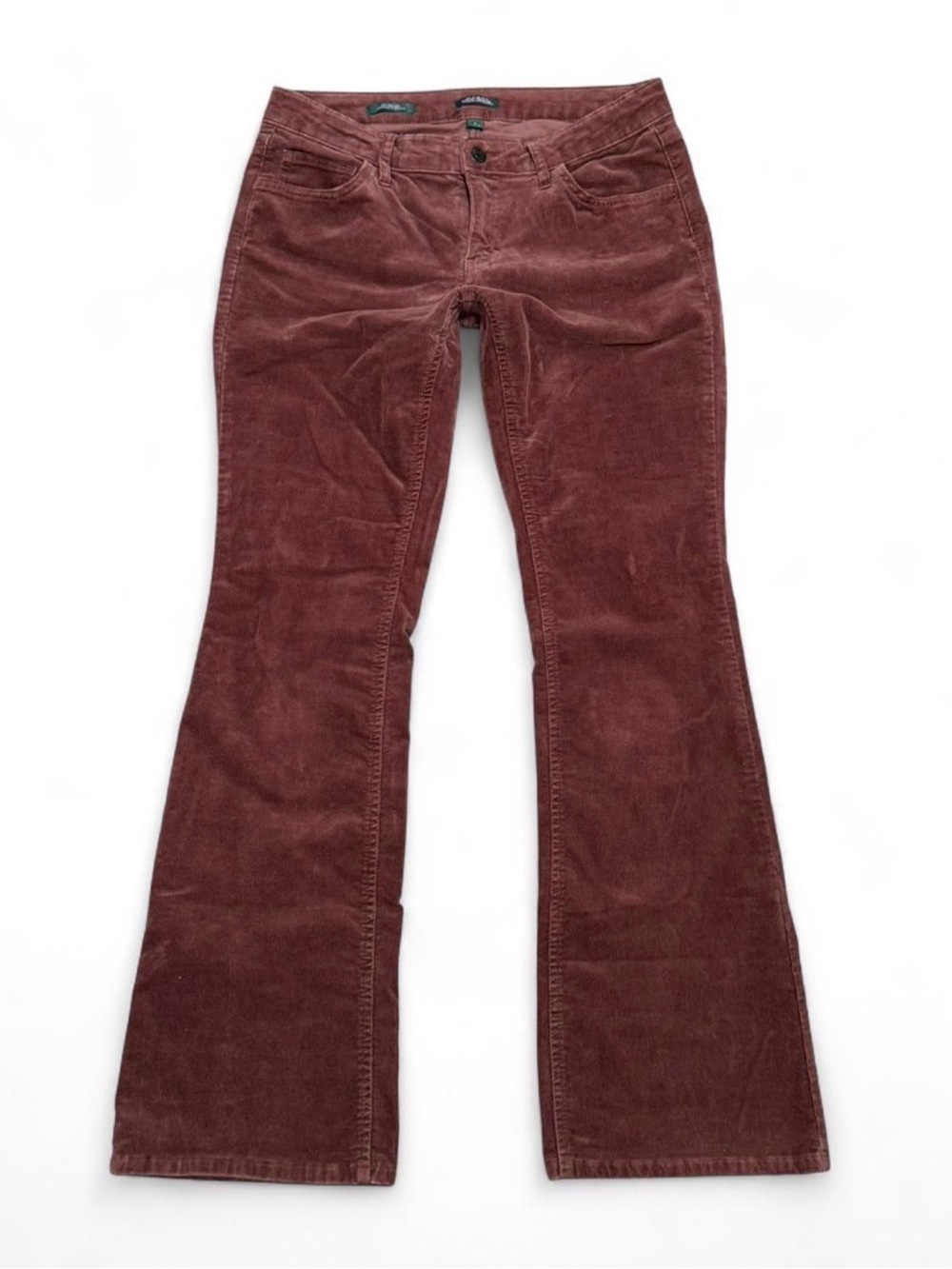 Corduroy Flare Pants in Dusty Brick Brown - Picture 1 of 7